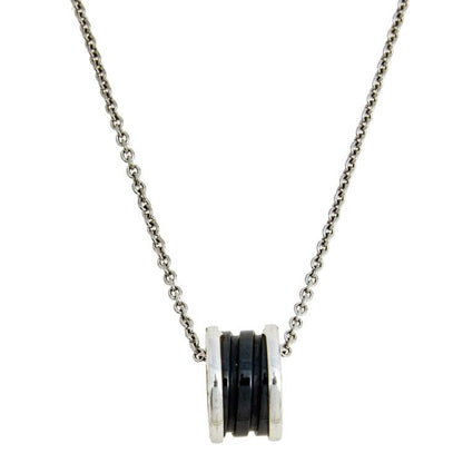 [Rose Jewelrys]ZERO 1 BLACK CERAMIC SILVER NECKLACE