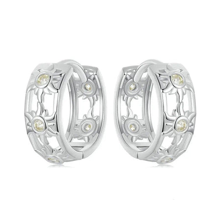 White Gold Plated Inifinite Love Hoop Earring Cartilage Earrings Lightweight