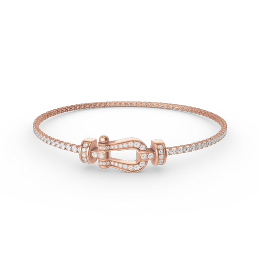 [Rose Jewelrys]FORCE  HORSESHOE  DIAMOND TENNIS BRACELET
