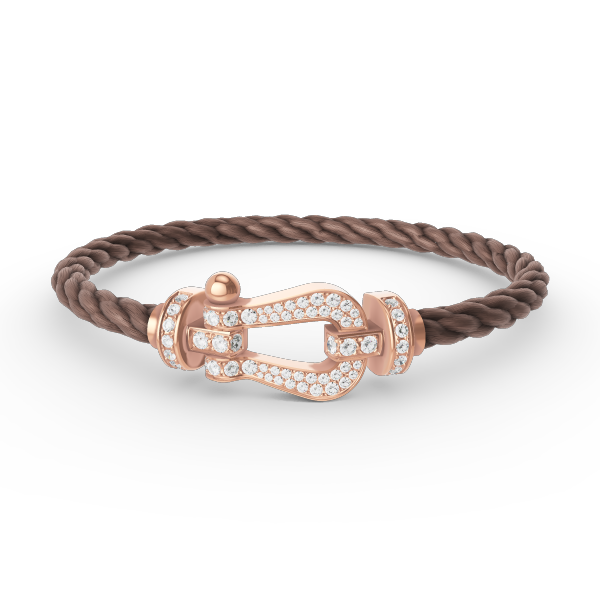 [Rose Jewelrys]FORCE LARGE HORSESHOE FULL DIAMOND BRACELET ROSE GOLD