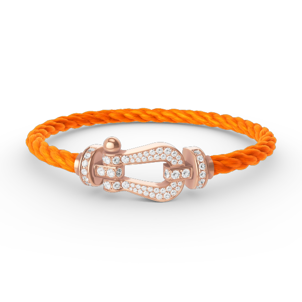 [Rose Jewelrys]FORCE LARGE HORSESHOE FULL DIAMOND BRACELET ROSE GOLD