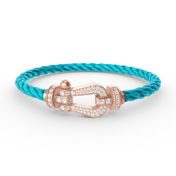 [Rose Jewelrys]FORCE LARGE HORSESHOE FULL DIAMOND BRACELET ROSE GOLD
