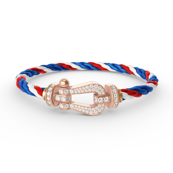 [Rose Jewelrys]FORCE LARGE HORSESHOE FULL DIAMOND BRACELET ROSE GOLD
