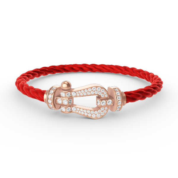[Rose Jewelrys]FORCE LARGE HORSESHOE FULL DIAMOND BRACELET ROSE GOLD