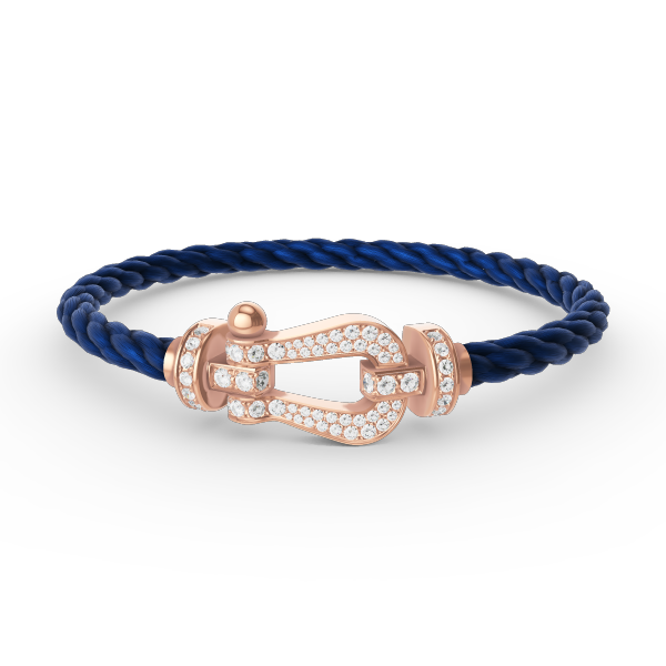 [Rose Jewelrys]FORCE LARGE HORSESHOE FULL DIAMOND BRACELET ROSE GOLD