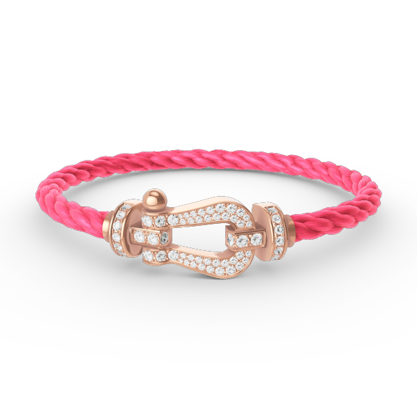 [Rose Jewelrys]FORCE LARGE HORSESHOE FULL DIAMOND BRACELET ROSE GOLD