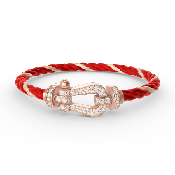 [Rose Jewelrys]FORCE LARGE HORSESHOE FULL DIAMOND BRACELET ROSE GOLD