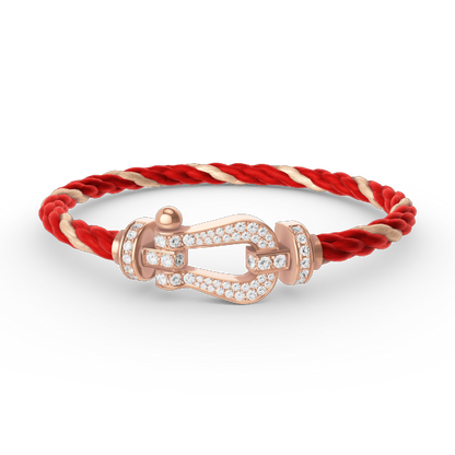 [Rose Jewelrys]FORCE LARGE HORSESHOE FULL DIAMOND BRACELET ROSE GOLD