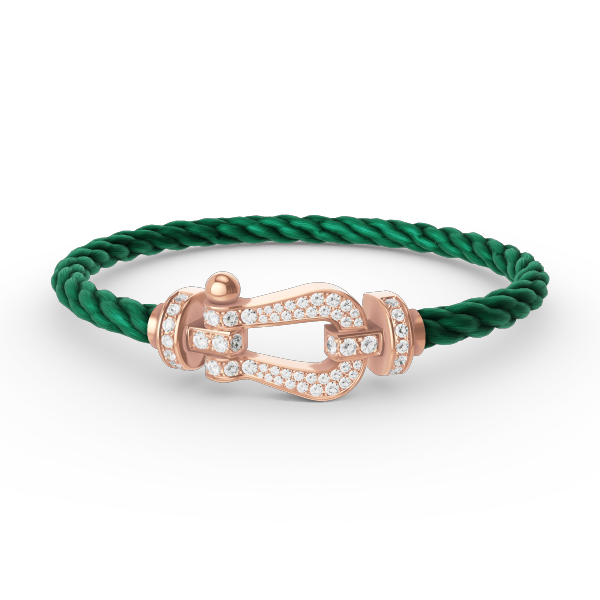 [Rose Jewelrys]FORCE LARGE HORSESHOE FULL DIAMOND BRACELET ROSE GOLD