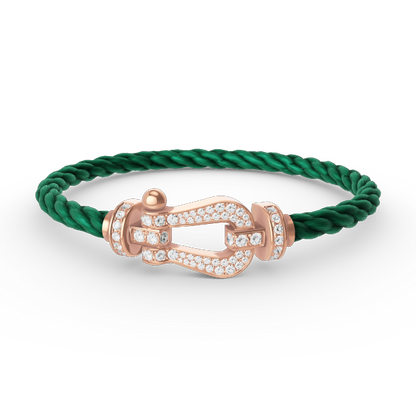 [Rose Jewelrys]FORCE LARGE HORSESHOE FULL DIAMOND BRACELET ROSE GOLD