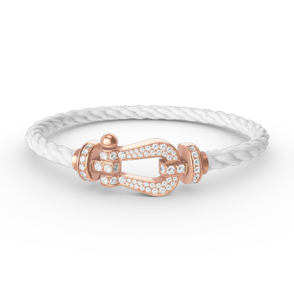 [Rose Jewelrys]FORCE LARGE HORSESHOE FULL DIAMOND BRACELET ROSE GOLD
