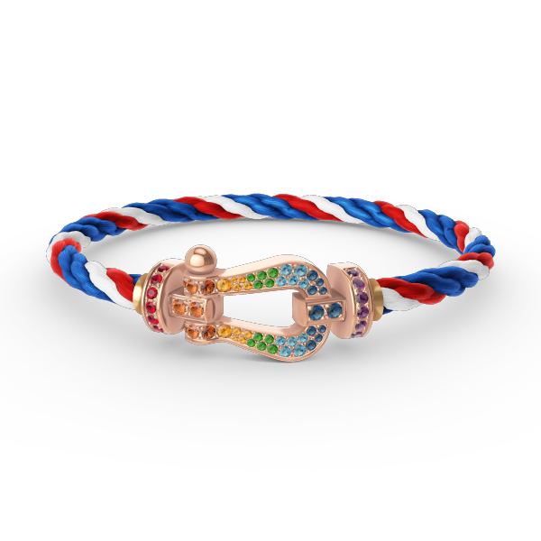 []FORCE LARGE HORSESHOE  COLORED DIAMOND BRACELET ROSE GOLD