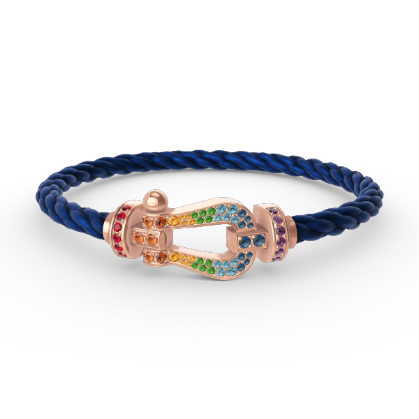 []FORCE LARGE HORSESHOE  COLORED DIAMOND BRACELET ROSE GOLD