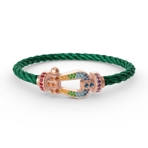[]FORCE LARGE HORSESHOE  COLORED DIAMOND BRACELET ROSE GOLD