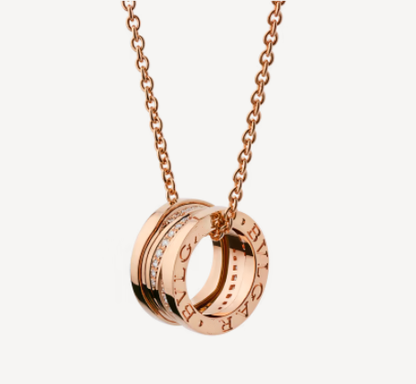 [Rose Jewelrys]ZERO 1 PINK GOLD DIAMOND NECKLACE