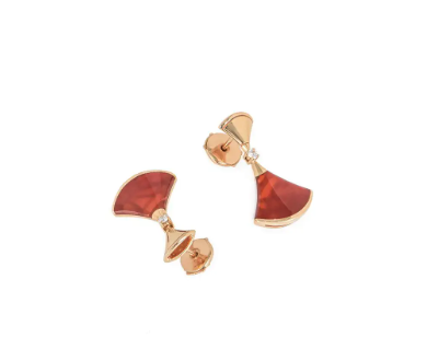 [Rose Jewelrys]DREAM Carnelian PINK GOLD EARRINGS