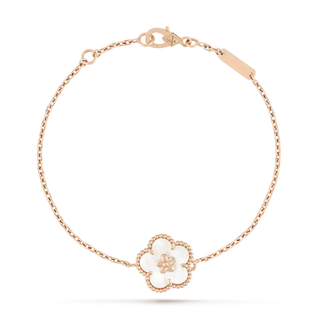 [🌹Rose💎]LUCKY WHITE MOP PLUM BLOSSOM  BRACELET