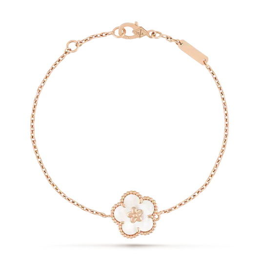 [Rose Jewelrys]LUCKY WHITE MOP PLUM BLOSSOM  BRACELET