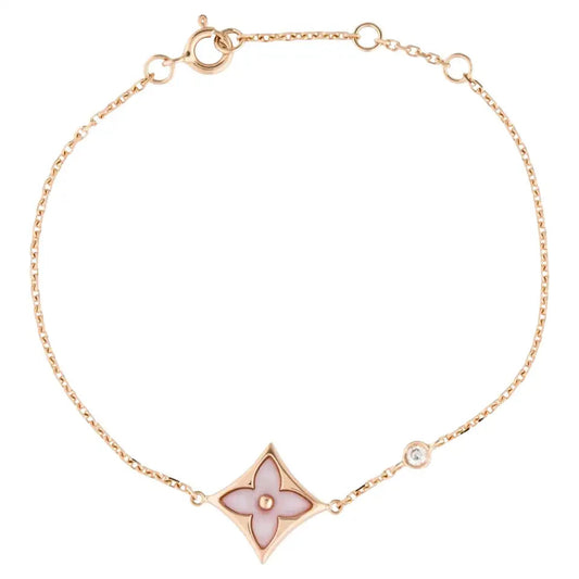 [Rose Jewelrys]STAR 1 DIAMOND PINK GOLD BRACELET