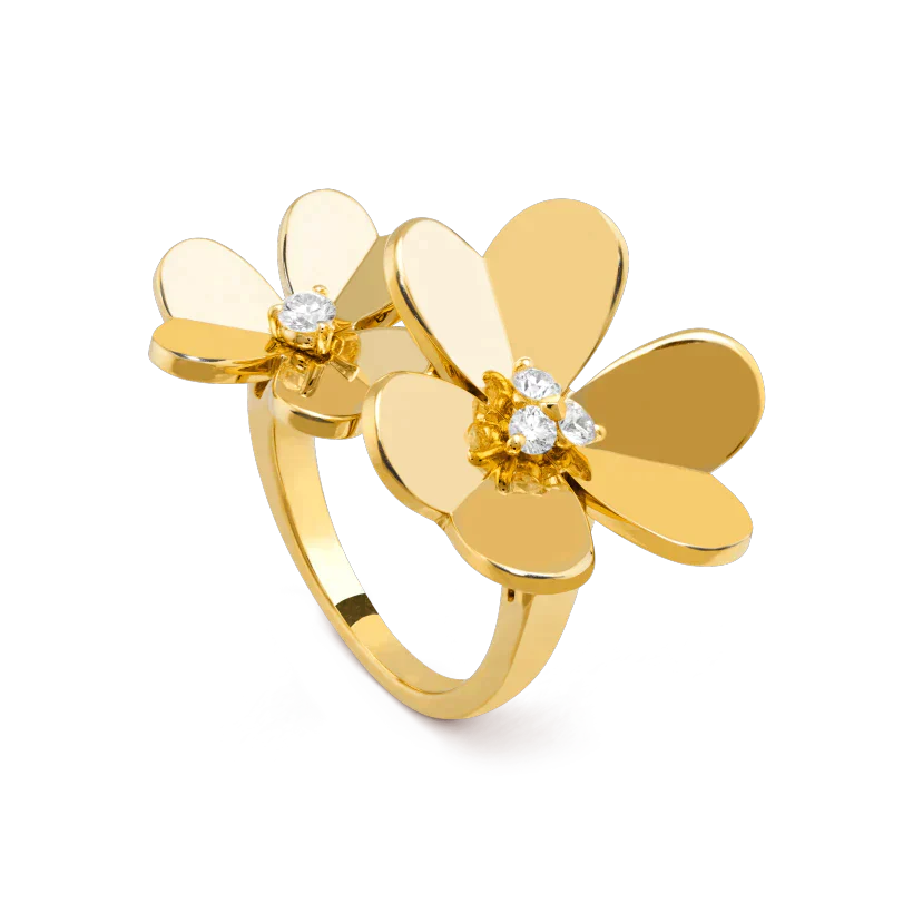 [🌹Rose💎]CLOVER COMOS GOLD DIAMOND RING