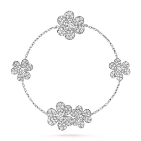 [🌹Rose💎]FRIVOLE SILVER 5 FLOWERS BRACELET
