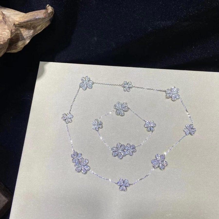[]FRIVOLE SILVER 5 FLOWERS BRACELET