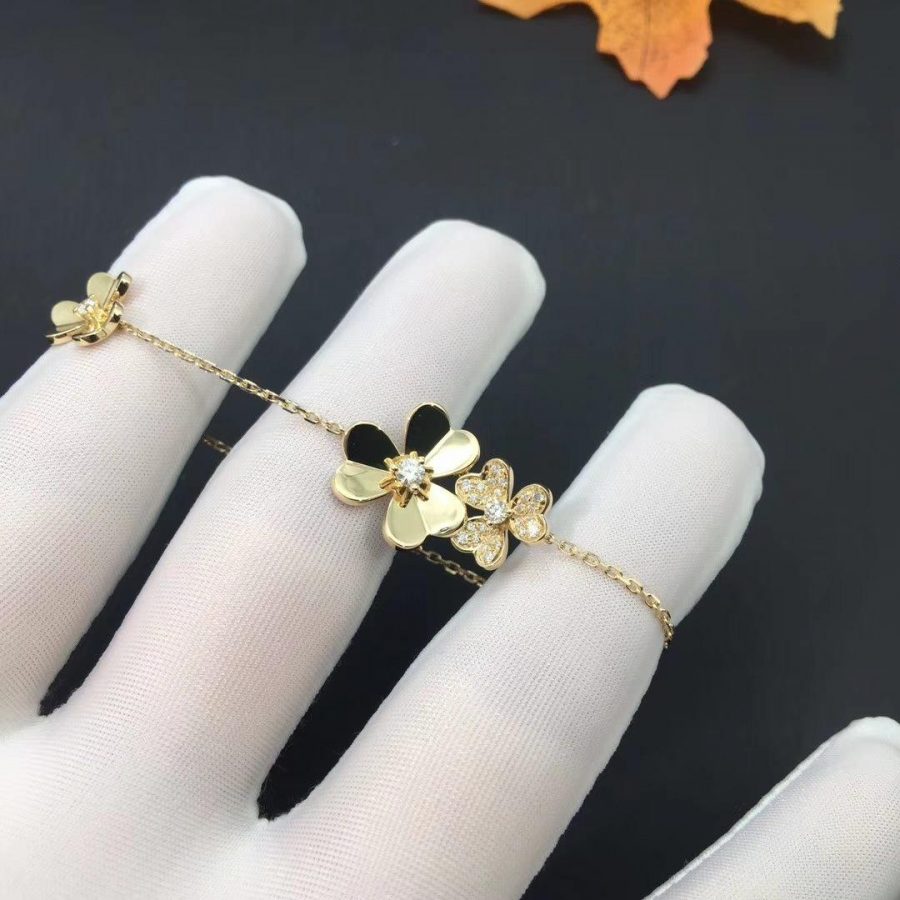 [Rose Jewelrys]FRIVOLE GOLD 5 FLOWERS BRACELET