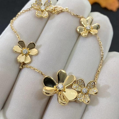 [Rose Jewelrys]FRIVOLE GOLD 5 FLOWERS BRACELET