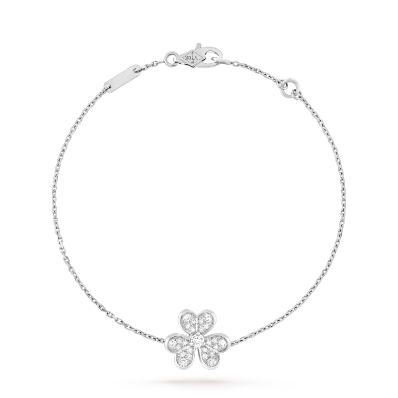 [🌹Rose💎]FRIVOLE SILVER FLOWER DIAMOND BRACELET
