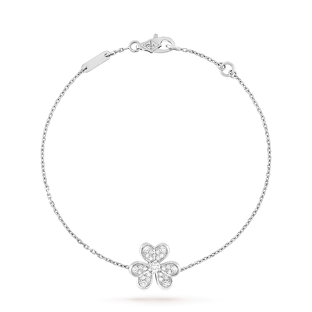 [🌹Rose💎]FRIVOLE SILVER FLOWER DIAMOND BRACELET