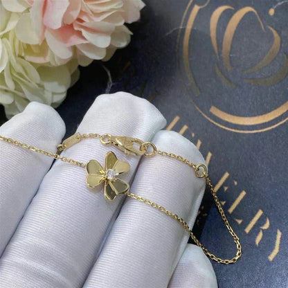 [Rose Jewelrys]FRIVOLE GOLD FLOWER PINK MALACHITE BRACELET