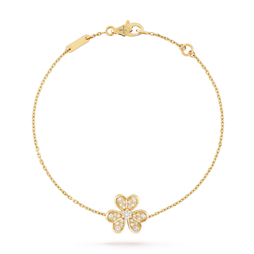[🌹Rose💎]FRIVOLE GOLD FLOWER DIAMOND BRACELET