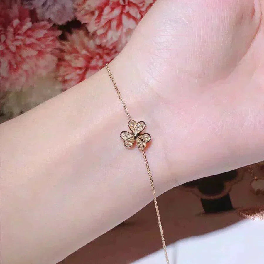 [Rose Jewelrys]FRIVOLE GOLD FLOWER DIAMOND BRACELET