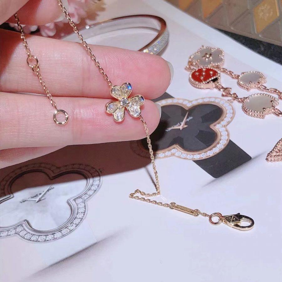 [Rose Jewelrys]FRIVOLE GOLD FLOWER DIAMOND BRACELET