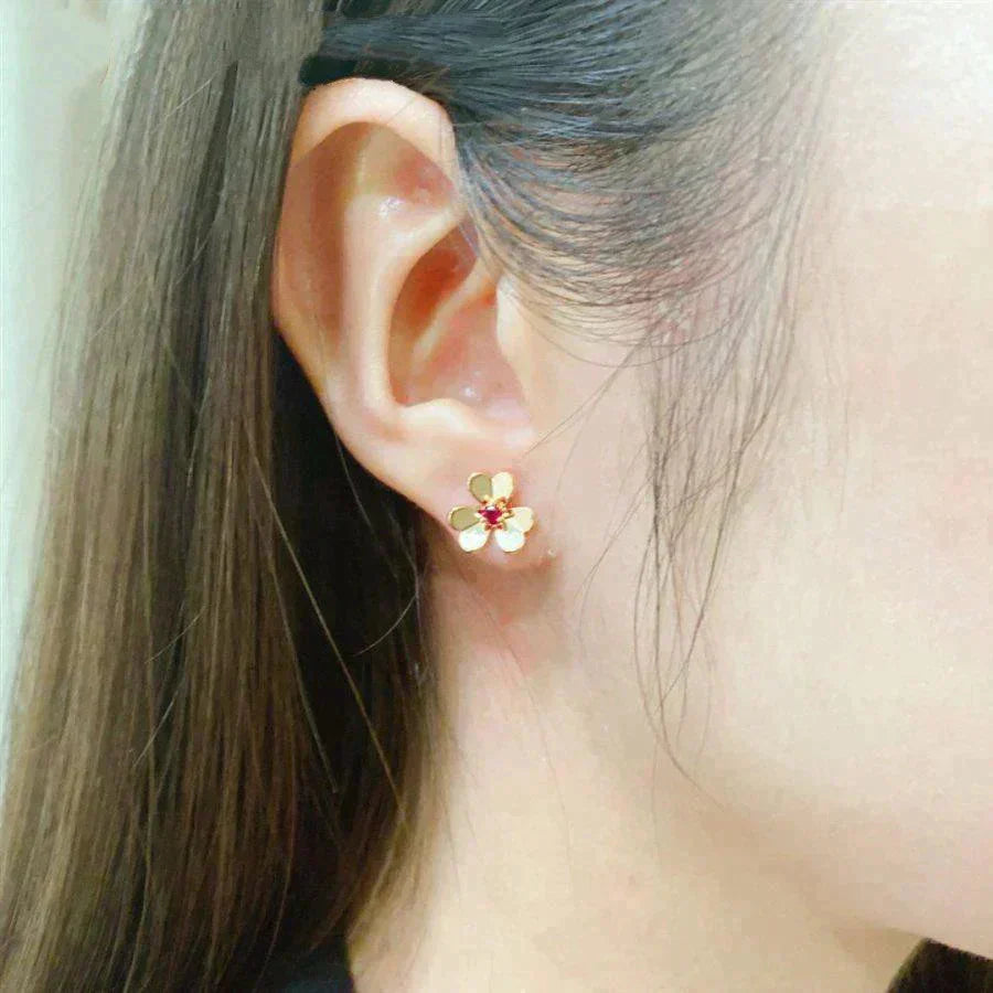 [Rose Jewelrys]FRIVOLE  FLOWER PINK EARRINGS