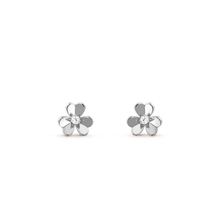 [🌹Rose💎]FRIVOLE MINI SILVER FLOWER EARRINGS