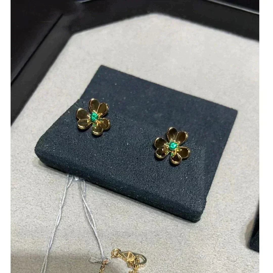 [Rose Jewelrys]FRIVOLE  FLOWER MALACHITE EARRINGS