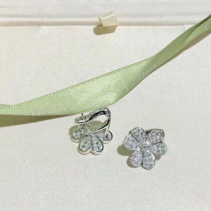 [Rose Jewelrys]FRIVOLE SILVER FLOWER DIAMOND EARRINGS