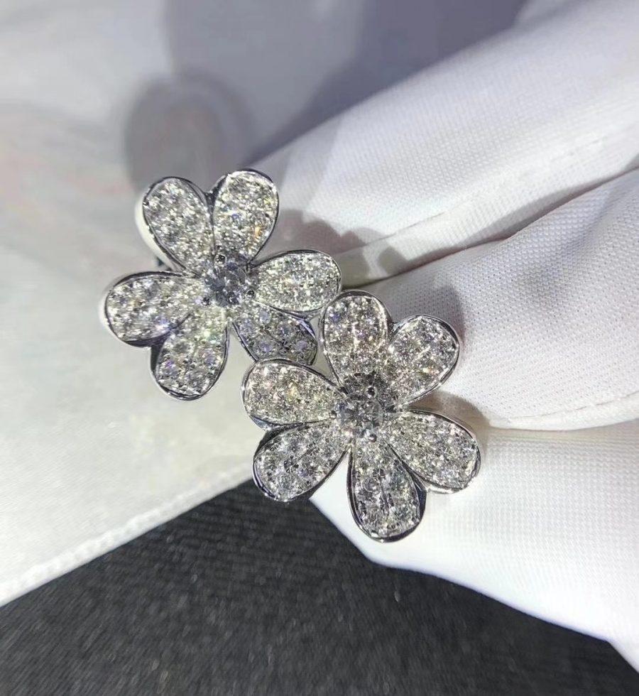 [Rose Jewelrys]FRIVOLE SILVER FLOWER DIAMOND EARRINGS