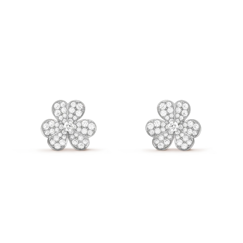 [Rose Jewelrys]FRIVOLE SILVER FLOWER DIAMOND EARRINGS