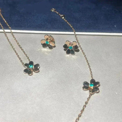 [Rose Jewelrys]FRIVOLE  FLOWER MALACHITE EARRINGS