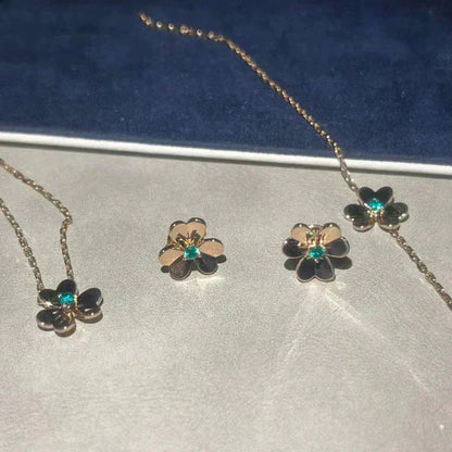 [Rose Jewelrys]FRIVOLE  FLOWER MALACHITE EARRINGS