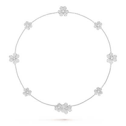 [Rose Jewelrys]FRIVOLE SILVER 9 FLOWERS NECKLACE