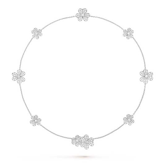 [Rose Jewelrys]FRIVOLE SILVER 9 FLOWERS NECKLACE