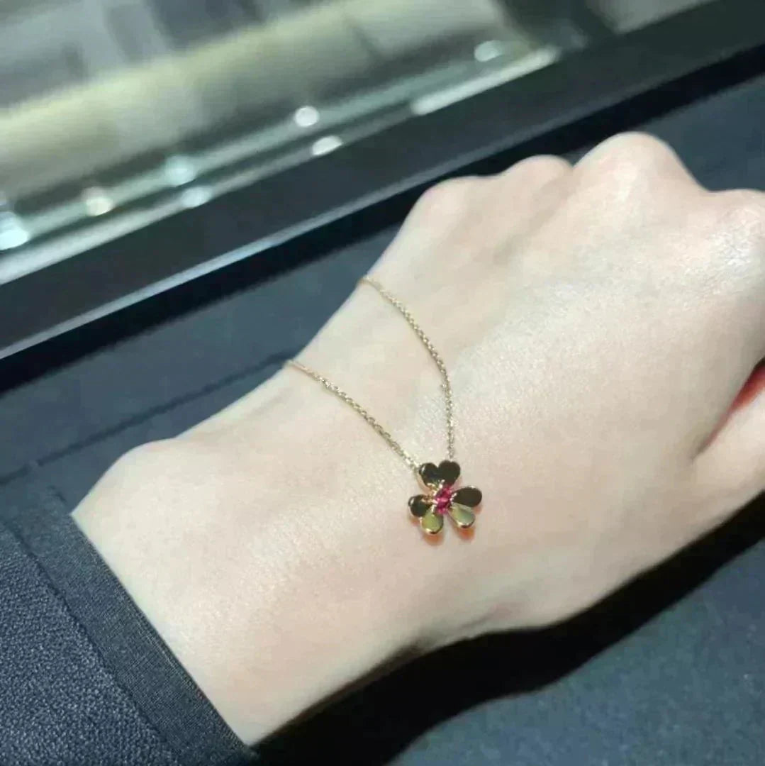 [Rose Jewelrys]FRIVOLE GOLD FLOWER NECKLACE