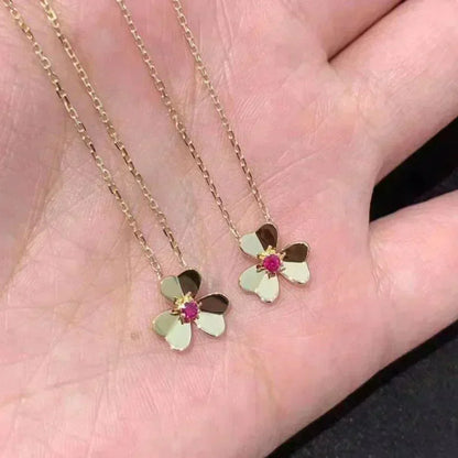 [Rose Jewelrys]FRIVOLE GOLD FLOWER NECKLACE