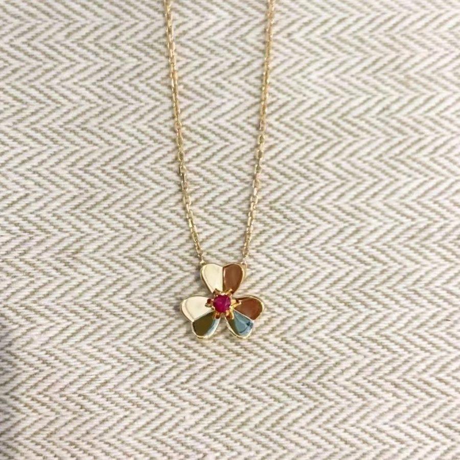 [Rose Jewelrys]FRIVOLE GOLD FLOWER NECKLACE