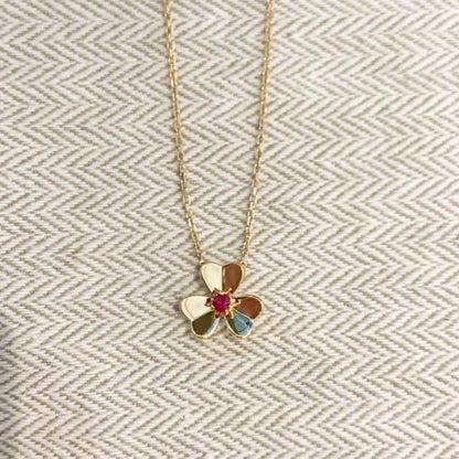 [Rose Jewelrys]FRIVOLE GOLD FLOWER NECKLACE