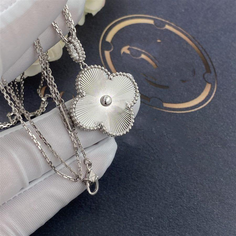 [Rose Jewelrys]CLOVER 25MM SILVER BIG CLOVER NECKLACE