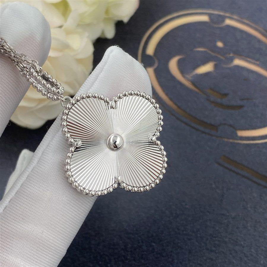 [Rose Jewelrys]CLOVER 25MM SILVER BIG CLOVER NECKLACE